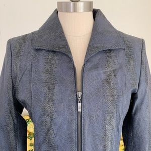 Guillaume 100% leather jacket snake print size S